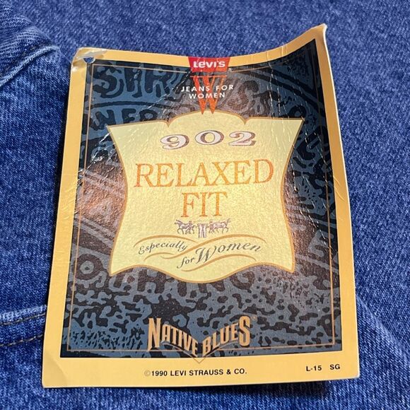 Levi’s Native Blue Vintage 1990 Deadstock NWT Denim Jeans Size 14 (equivalent to - Picture 6 of 13